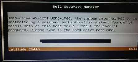 Dell 1F66 HDD password